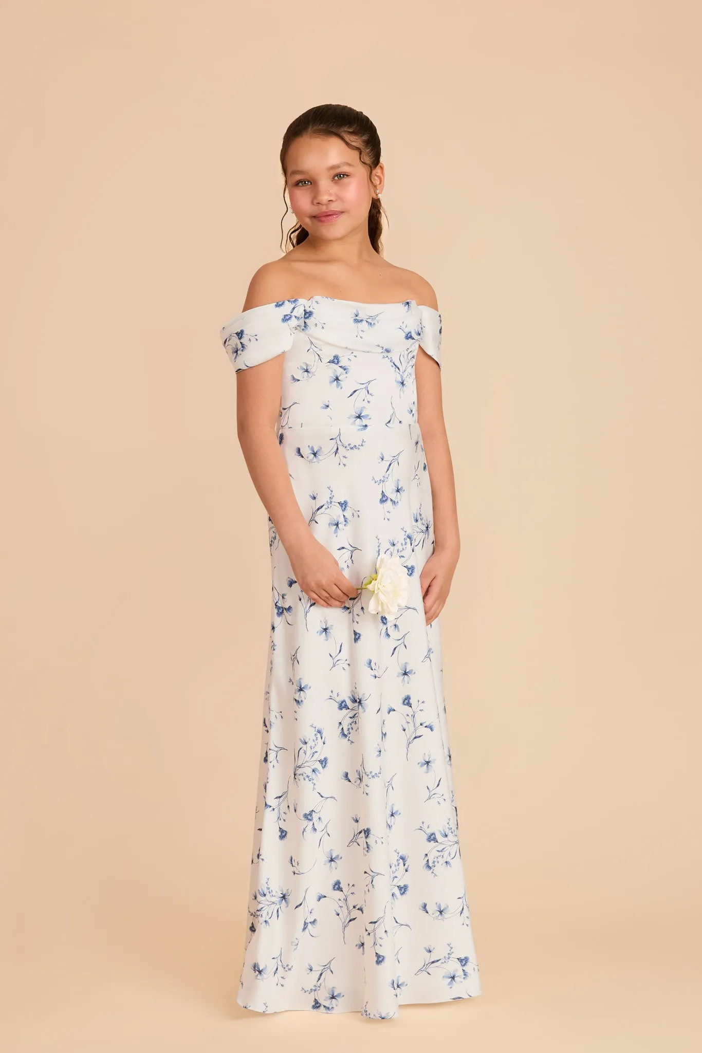 Mimi Junior Matte Satin Dress - Blue Le Fleur sold by Birdy Grey product image thumbnail 3