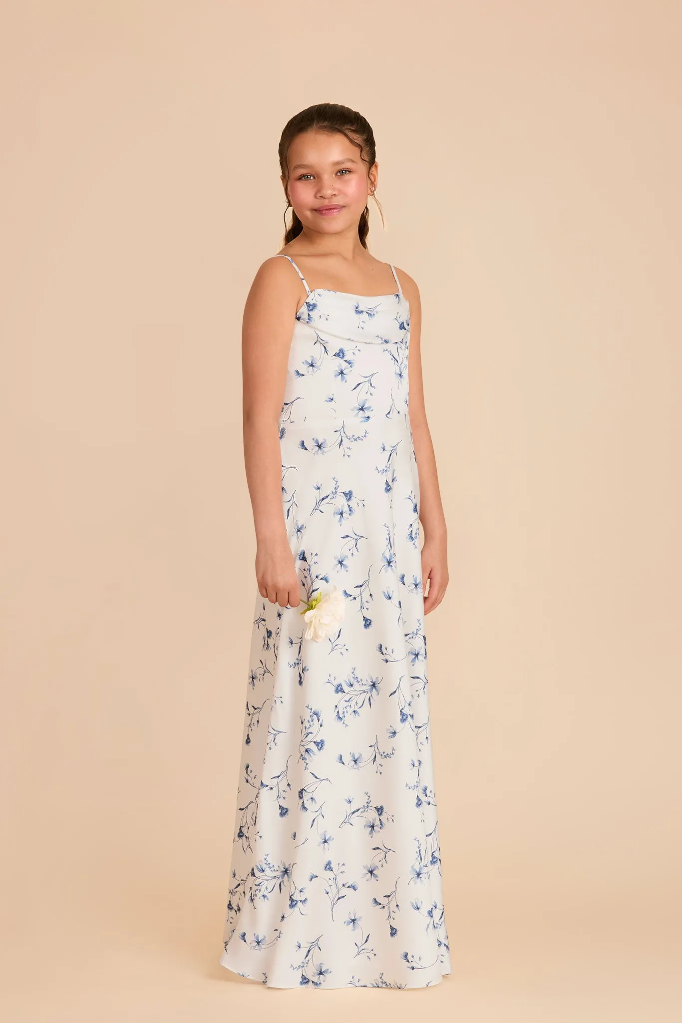 Mimi Junior Matte Satin Dress - Blue Le Fleur sold by Birdy Grey product image thumbnail 4