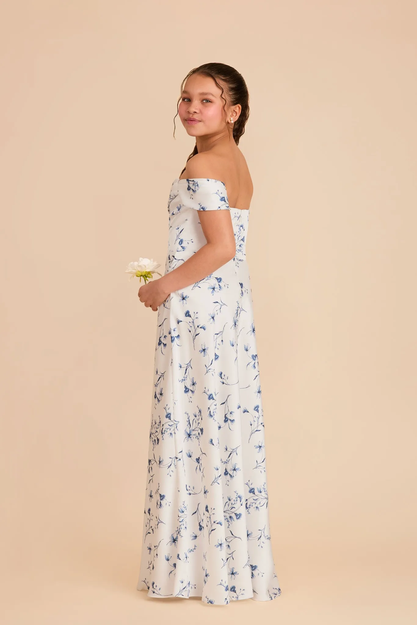 Mimi Junior Matte Satin Dress - Blue Le Fleur sold by Birdy Grey product image thumbnail 5