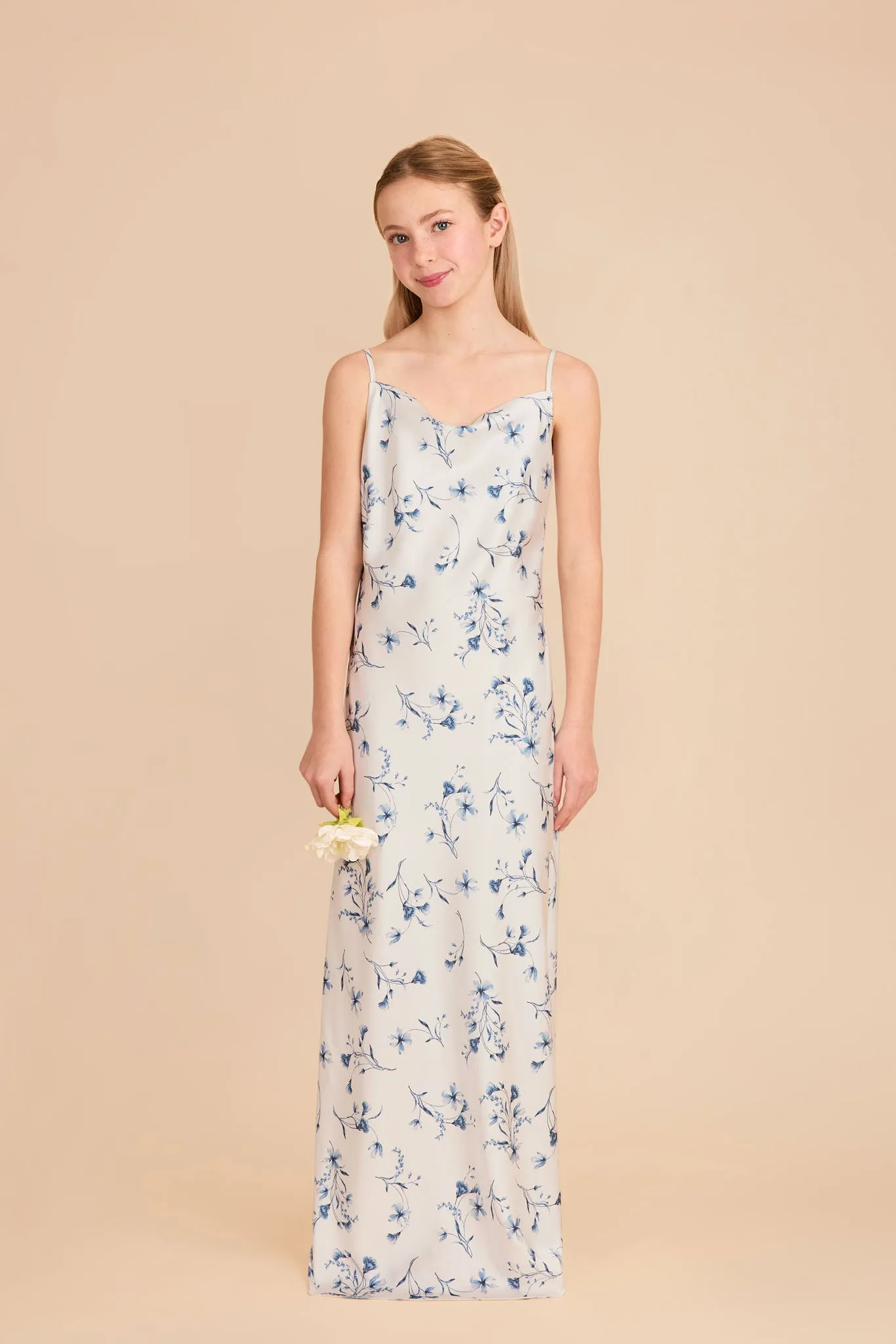 Elisa Junior Matte Satin Dress - Blue Le Fleur sold by Birdy Grey product image thumbnail 2