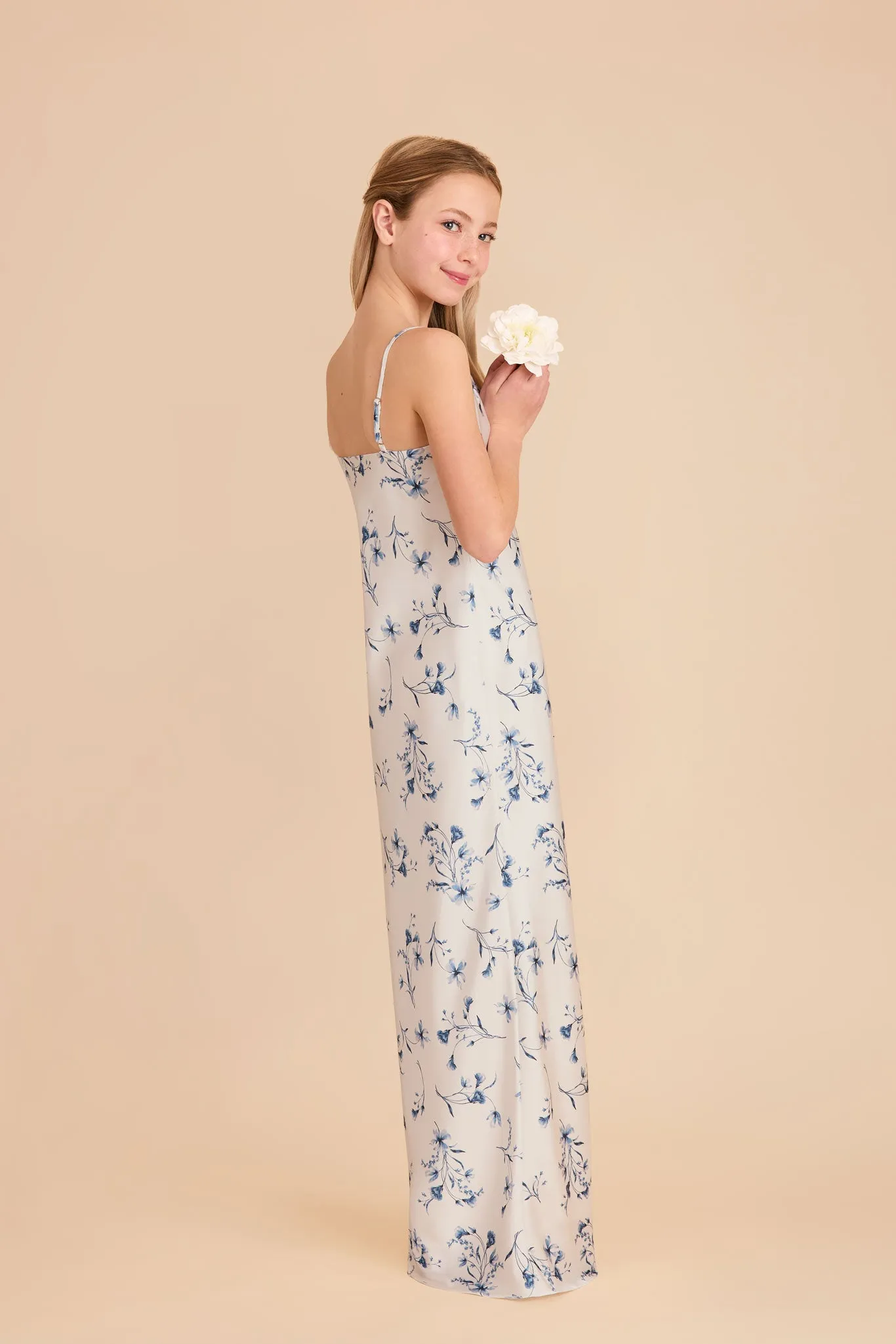 Elisa Junior Matte Satin Dress - Blue Le Fleur sold by Birdy Grey product image thumbnail 3