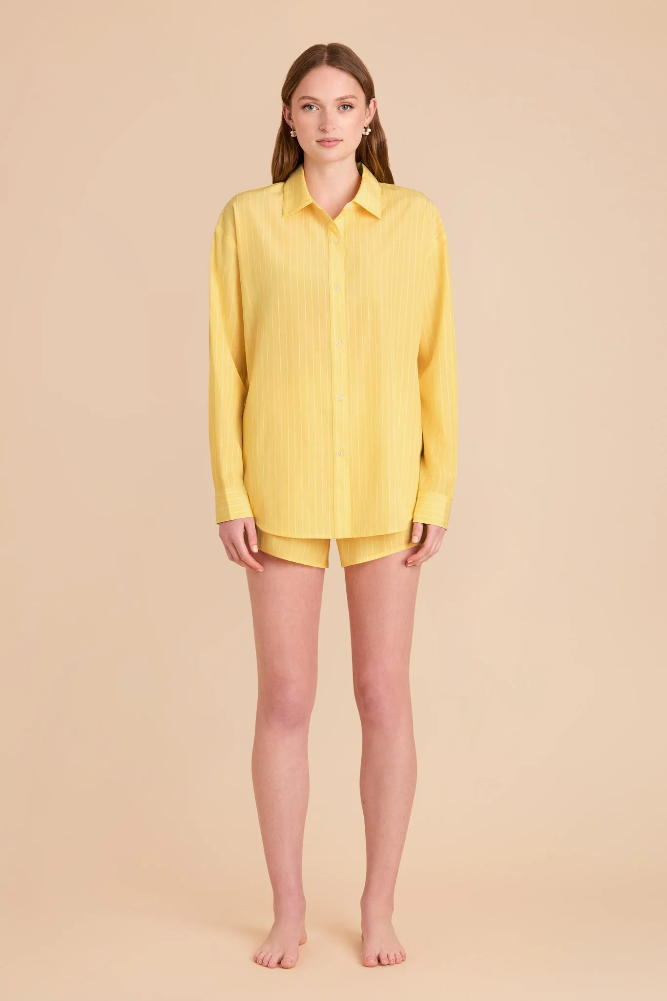 Ashtin Pajama Set - Lemon Sorbet Stripe sold by Birdy Grey product image thumbnail 2