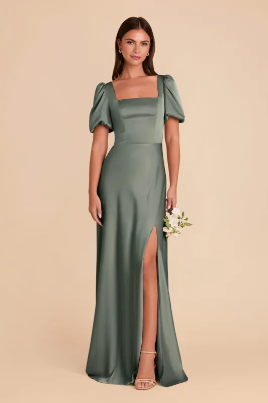 Judy Matte Satin Dress - Sea Glass sold by Birdy Grey