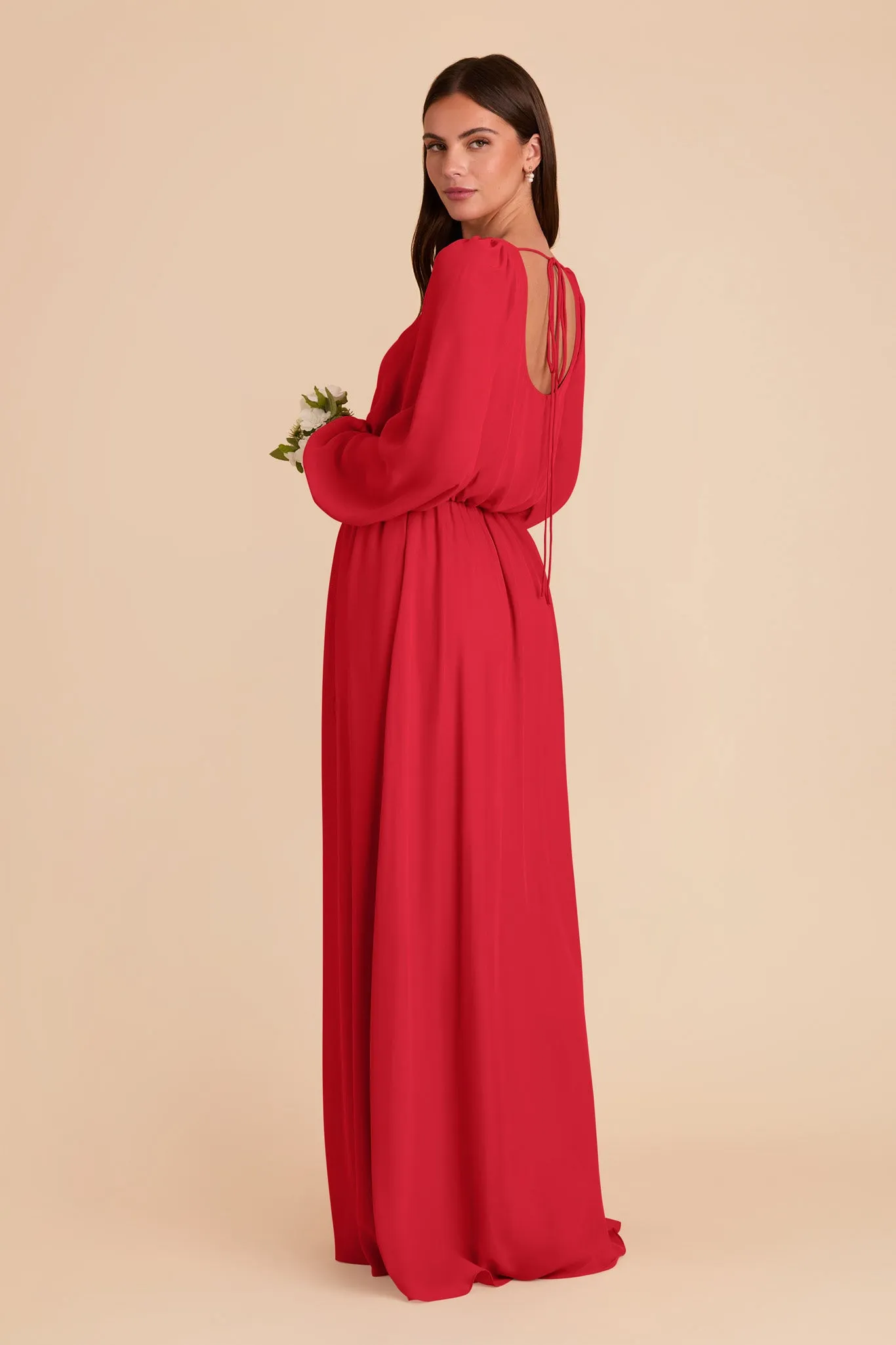 Eloise Chiffon Dress - Ruby Red sold by Birdy Grey product image thumbnail 4