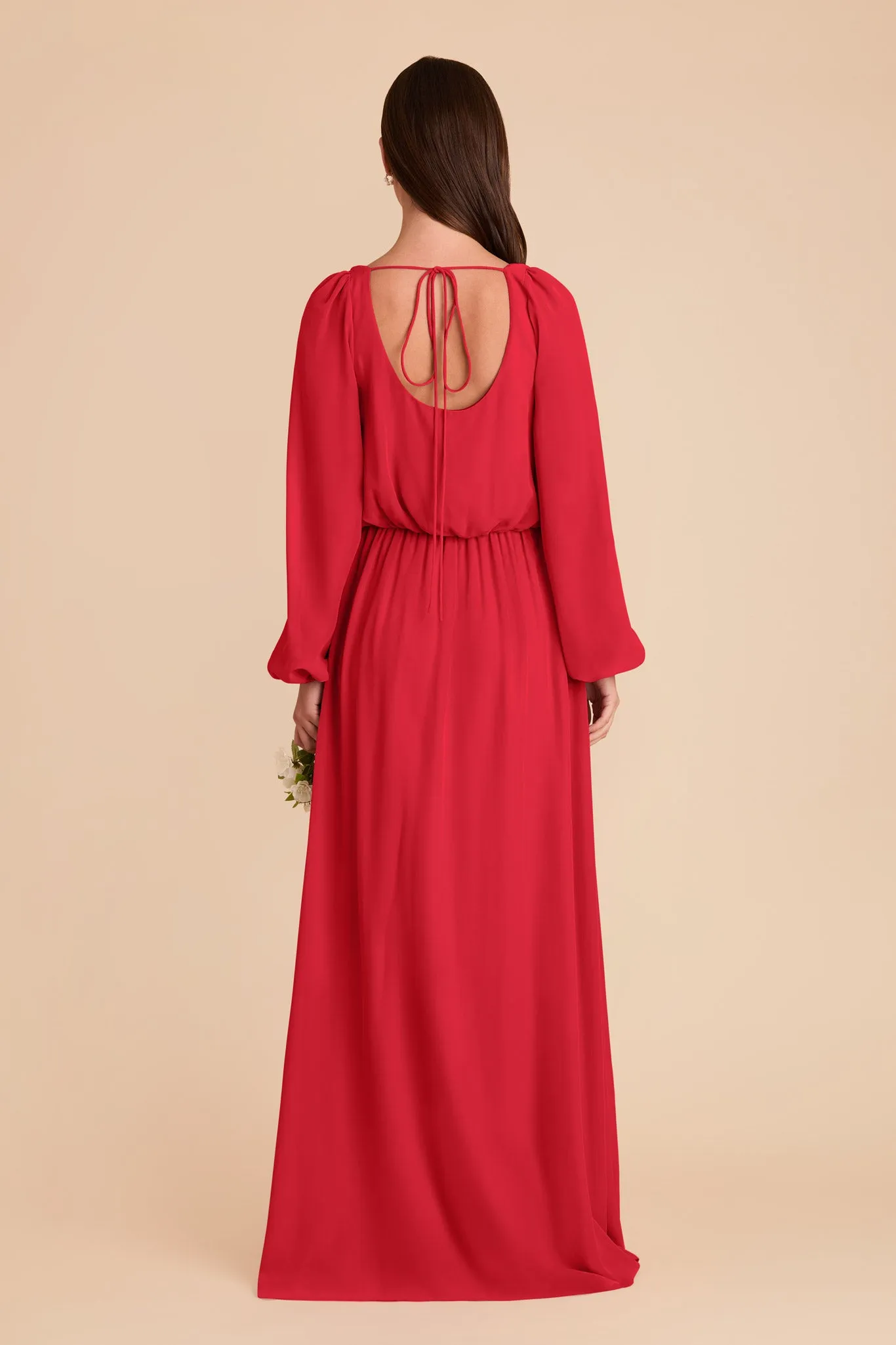 Eloise Chiffon Dress - Ruby Red sold by Birdy Grey product image thumbnail 5