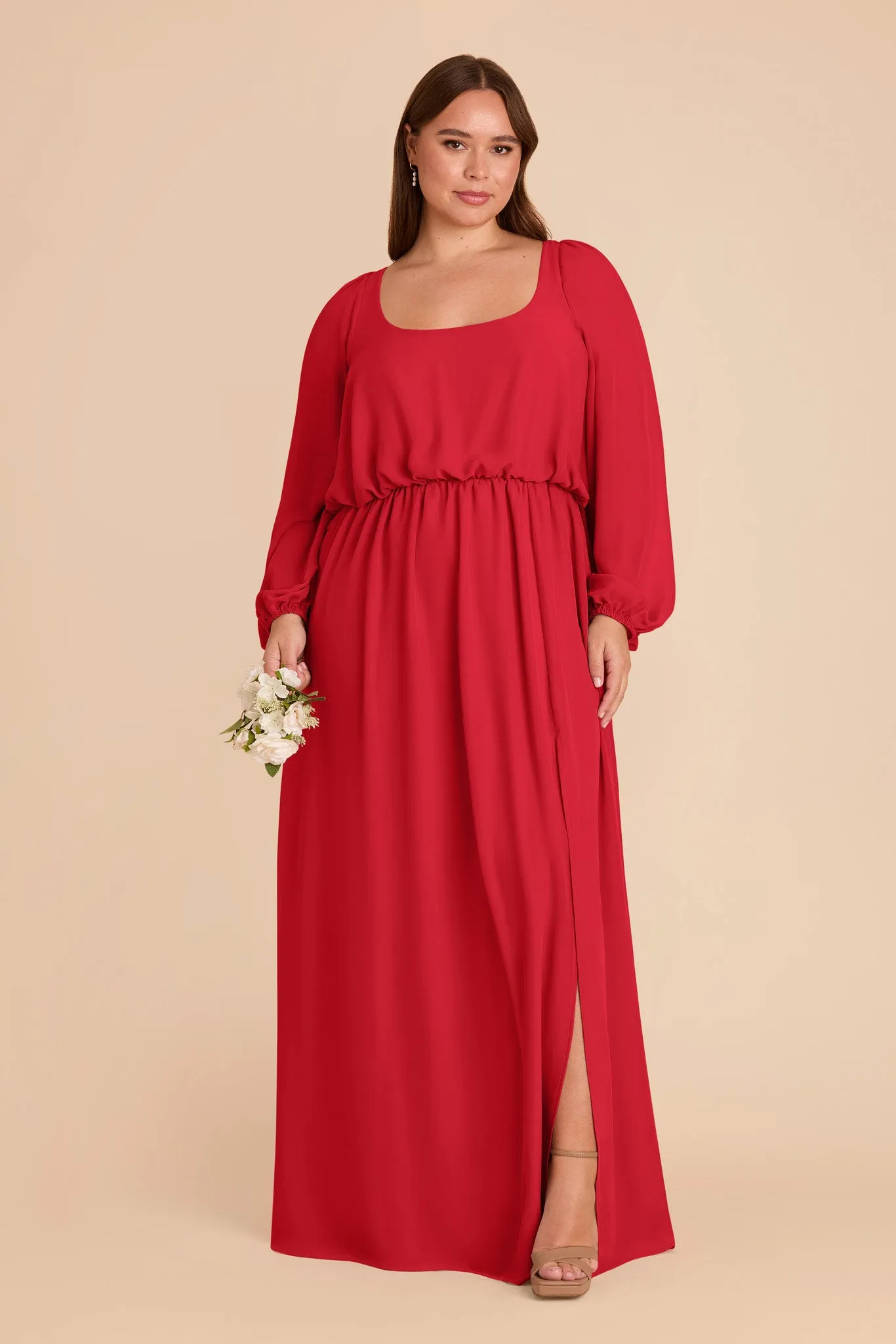 Eloise Chiffon Dress - Ruby Red sold by Birdy Grey product image thumbnail 2