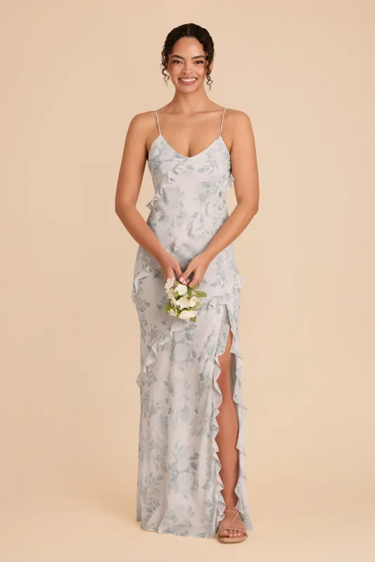 Valentina Chiffon Dress - Sage Spring Garden sold by Birdy Grey