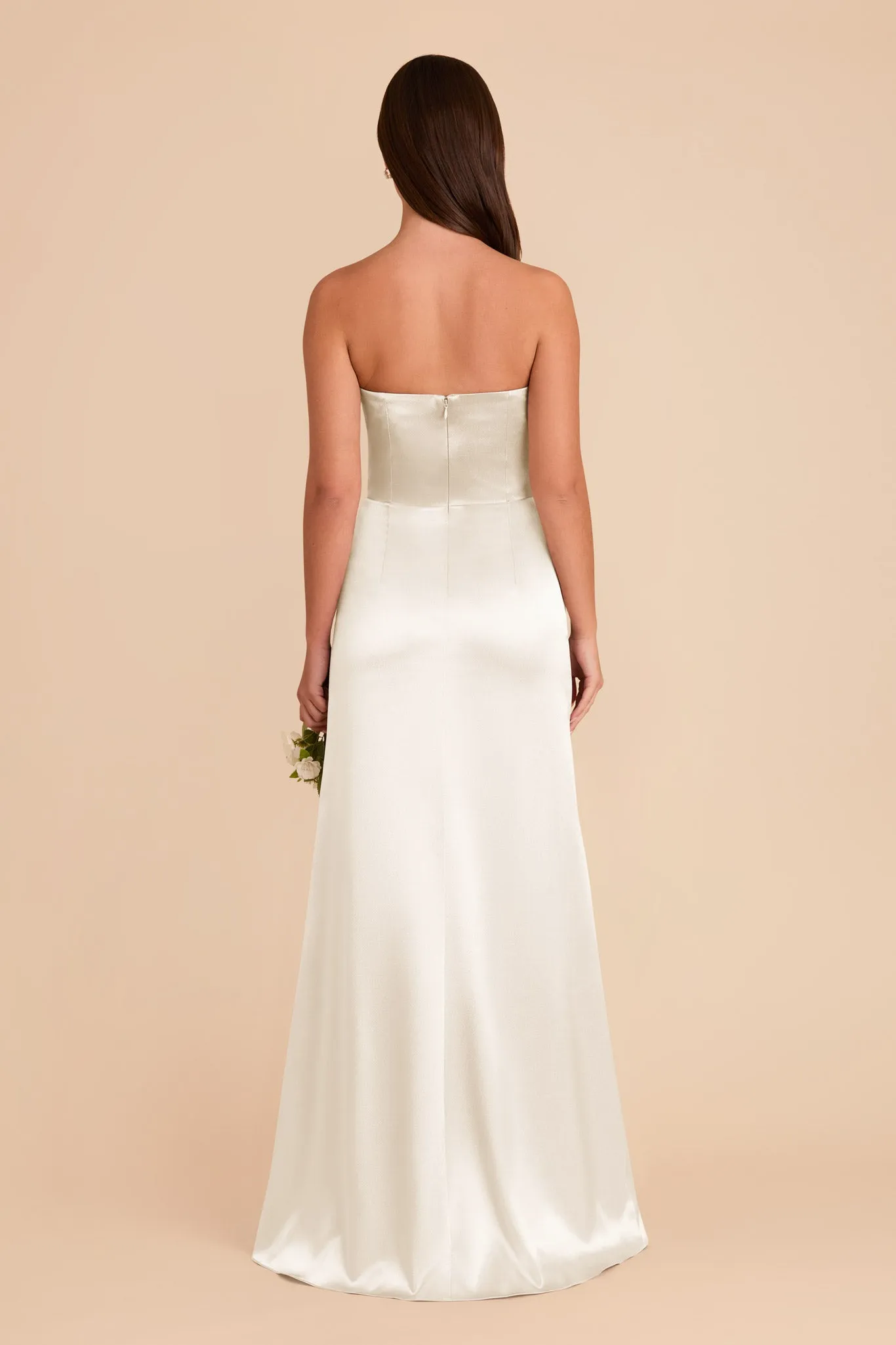 Anne Shiny Satin Dress - White sold by Birdy Grey product image thumbnail 5