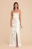 Anne Shiny Satin Dress - White sold by Birdy Grey