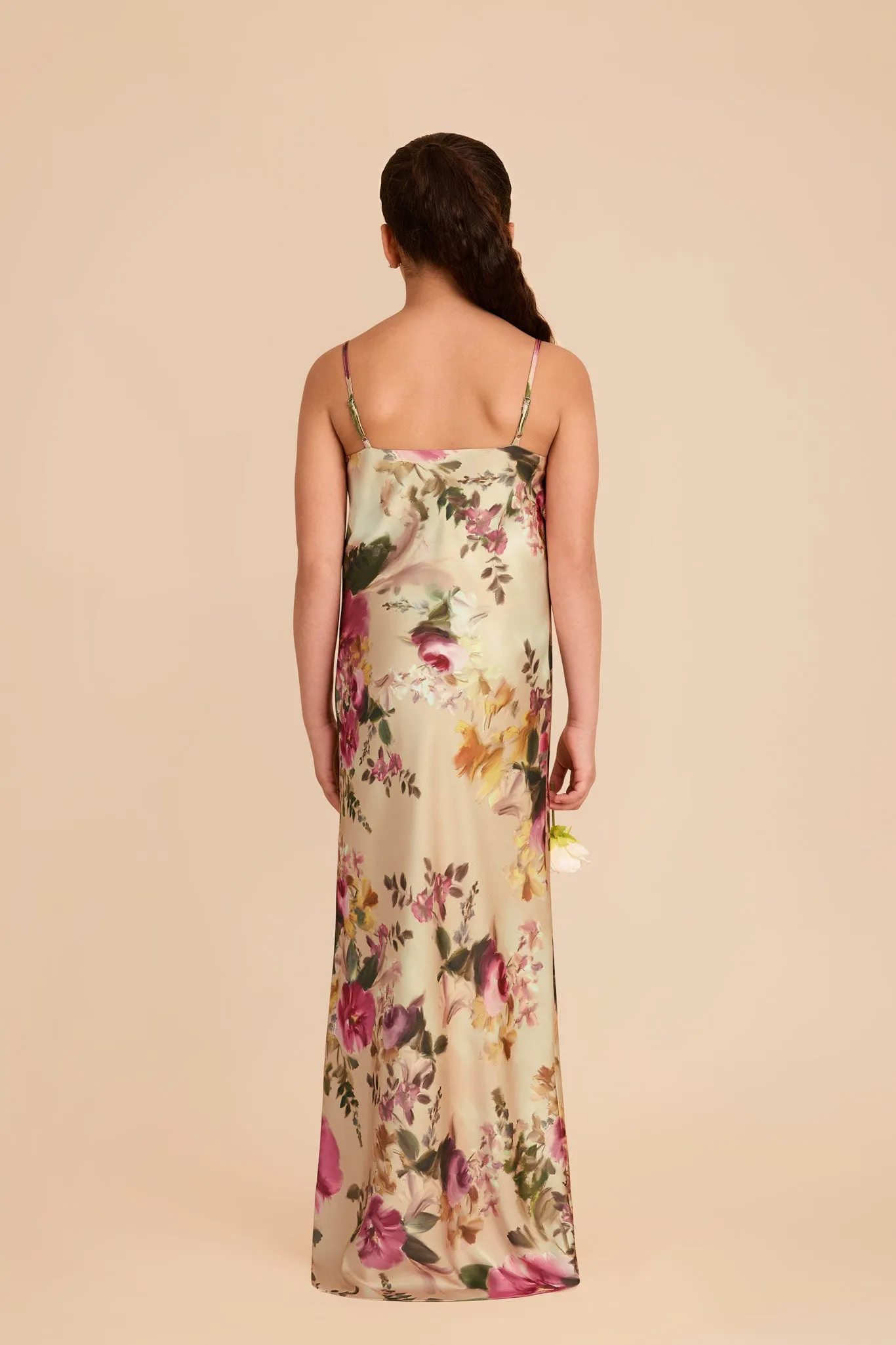 Elisa Junior Matte Satin Dress - Hazelnut Moody Blooms sold by Birdy Grey product image thumbnail 4