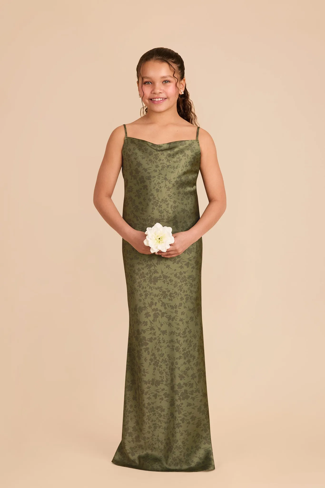 Elisa Junior Matte Satin Dress - Bright Martini Dreamy Floral sold by Birdy Grey