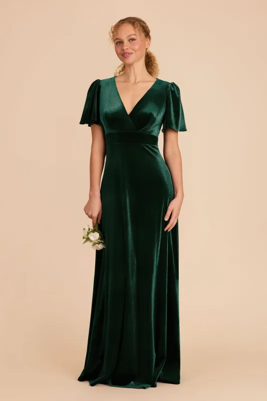 Marni Velvet Dress - Emerald sold by Birdy Grey