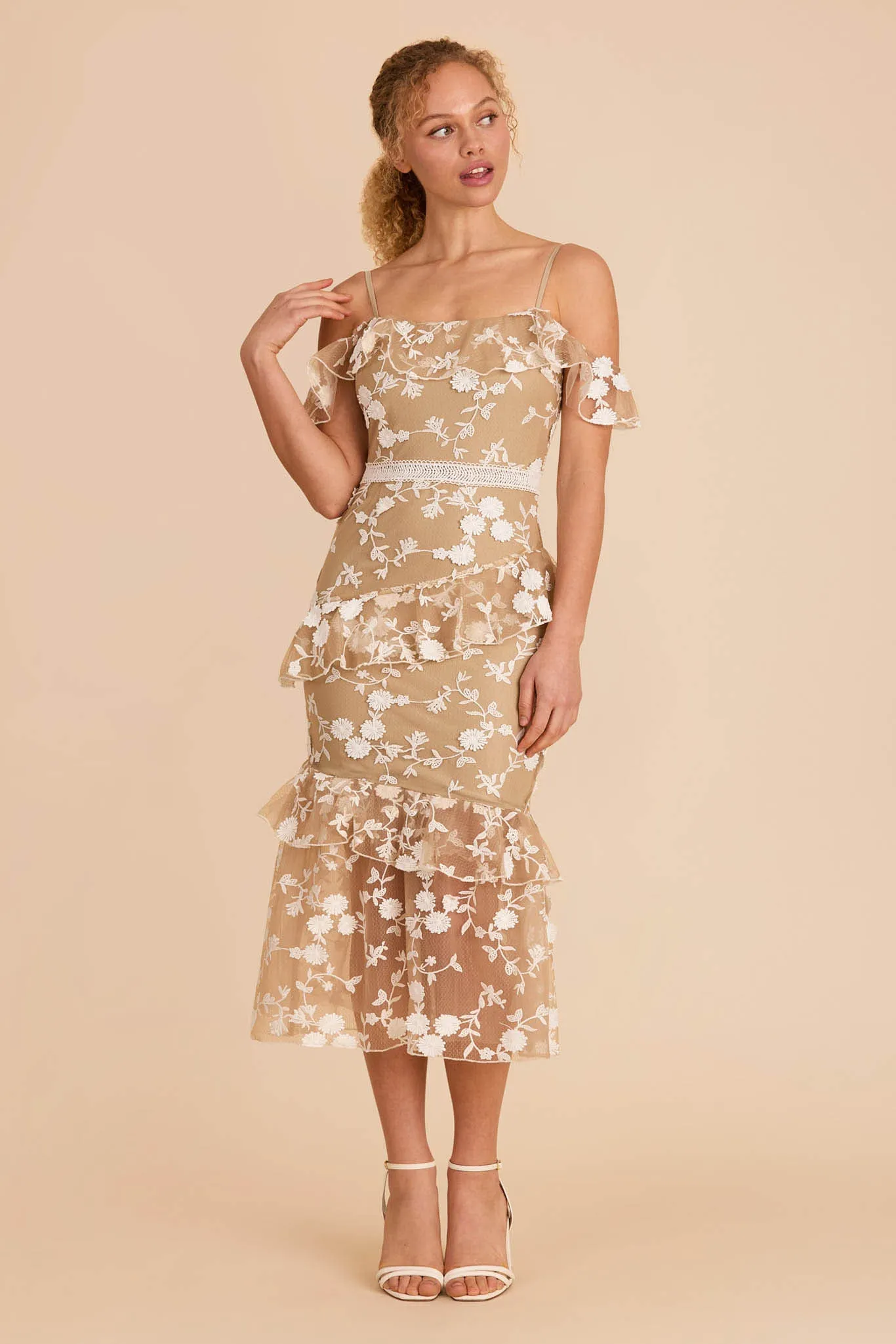 Marie Midi Dress - White sold by Birdy Grey product image thumbnail 2