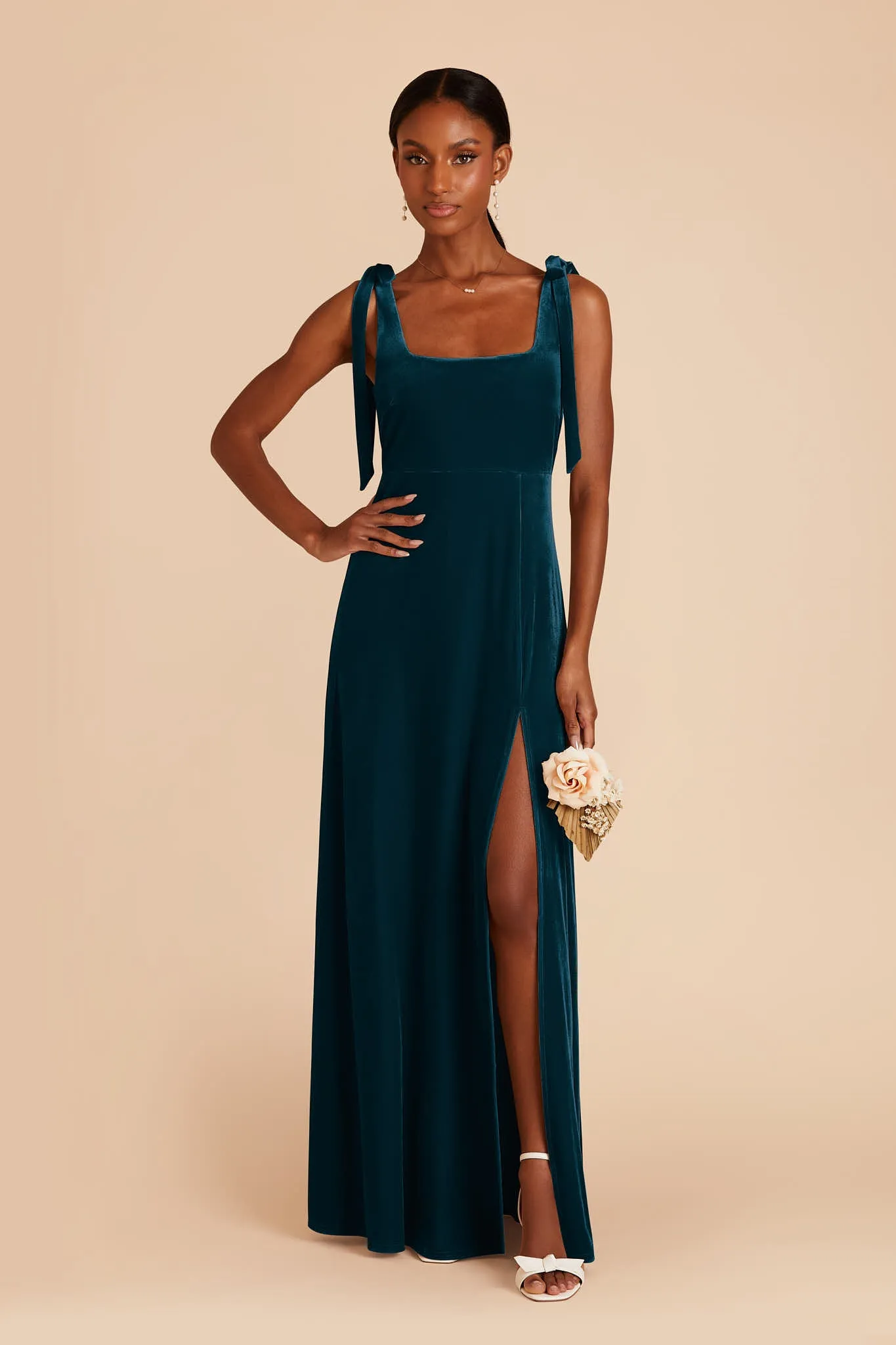 Alex Velvet Dress - Peacock sold by Birdy Grey product image thumbnail 4