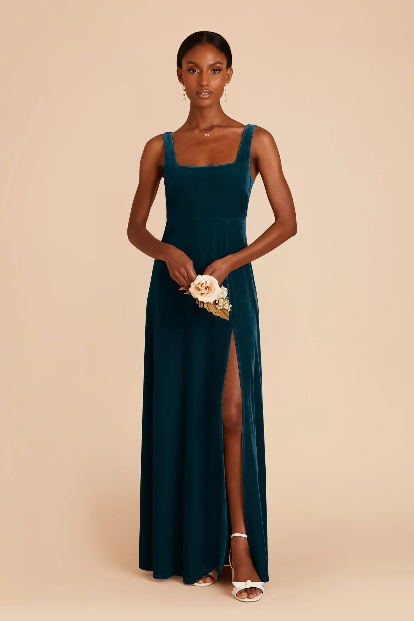 Alex Velvet Dress - Peacock sold by Birdy Grey product image thumbnail 3