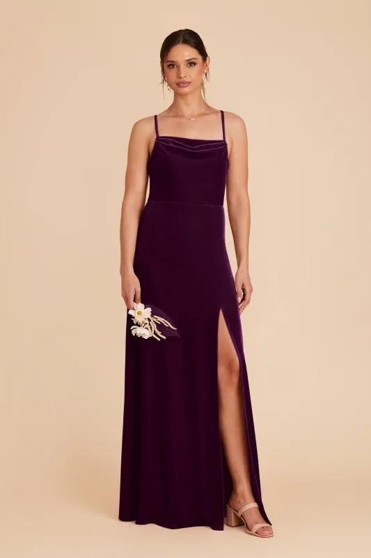 Ash Velvet Dress - Fig sold by Birdy Grey