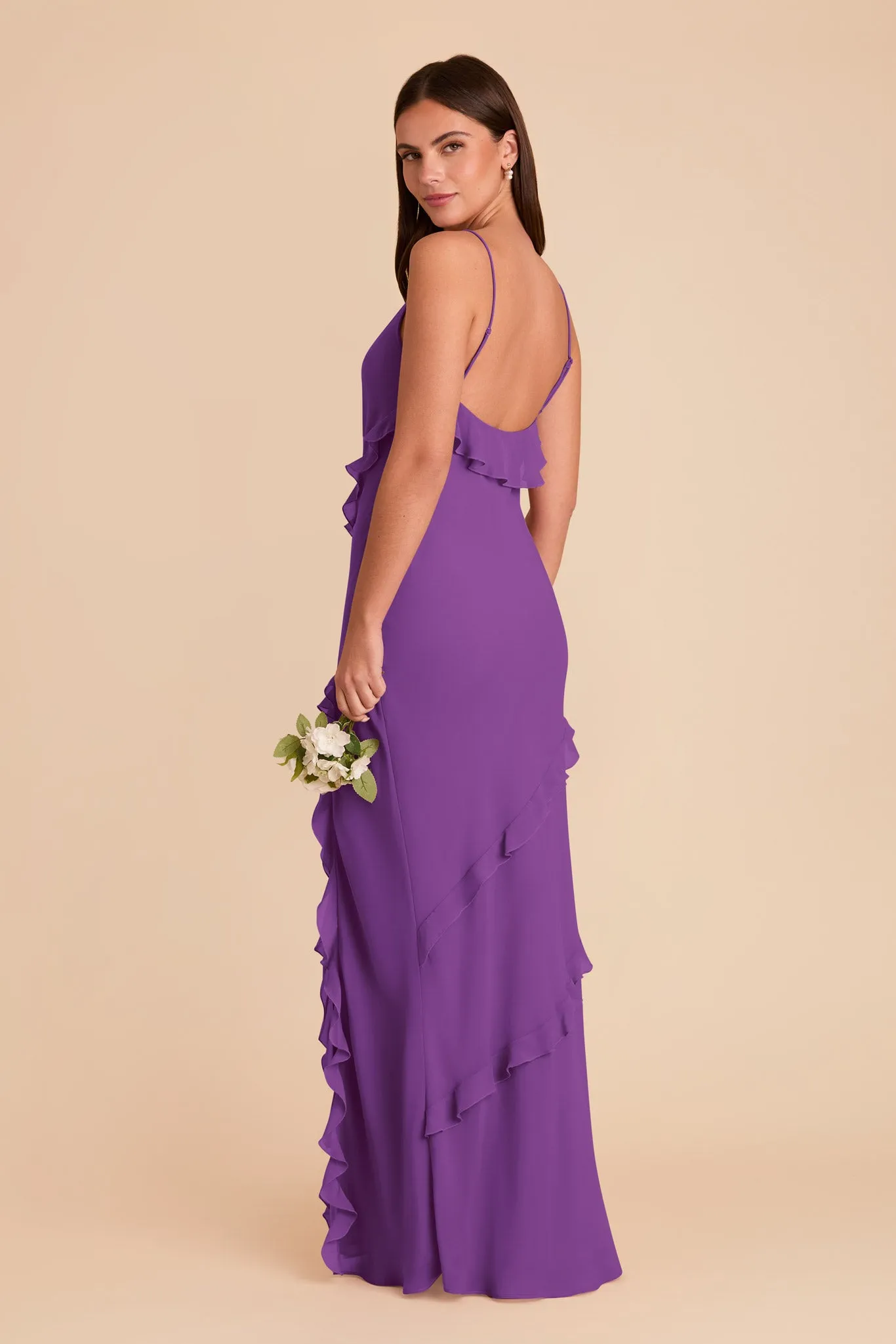 Valentina Chiffon Dress - Amethyst sold by Birdy Grey product image thumbnail 4