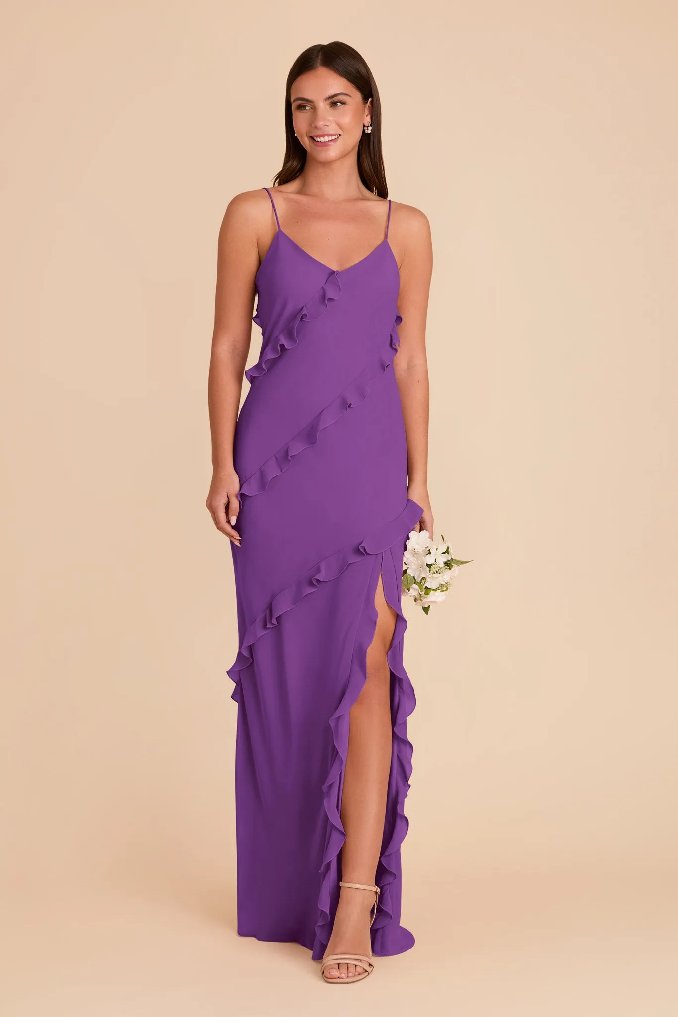 Valentina Chiffon Dress - Amethyst sold by Birdy Grey product image thumbnail 3