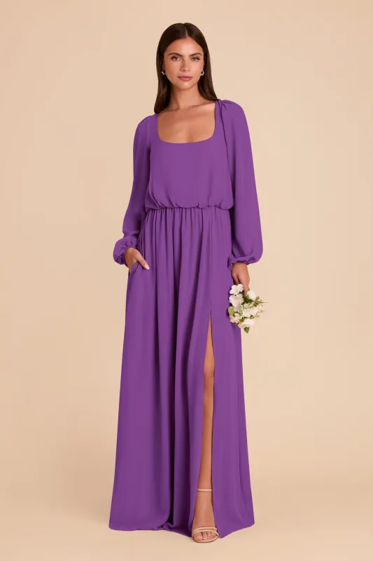 Eloise Chiffon Dress - Amethyst sold by Birdy Grey