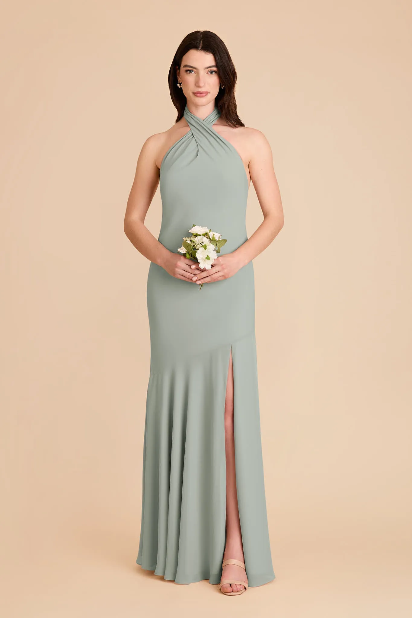 Stephanie Chiffon Dress - Sage sold by Birdy Grey product image thumbnail 3