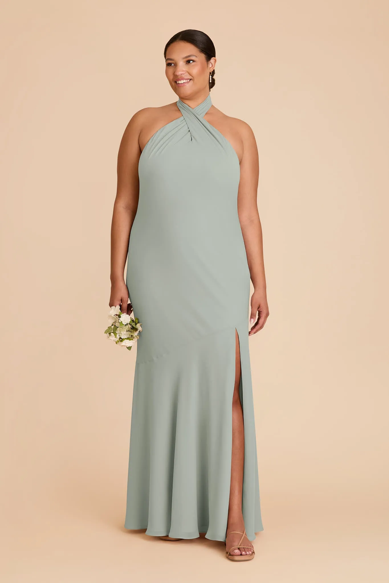 Stephanie Chiffon Dress - Sage sold by Birdy Grey product image thumbnail 2