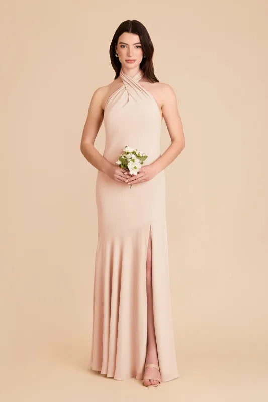 Stephanie Chiffon Dress - Pale Blush sold by Birdy Grey