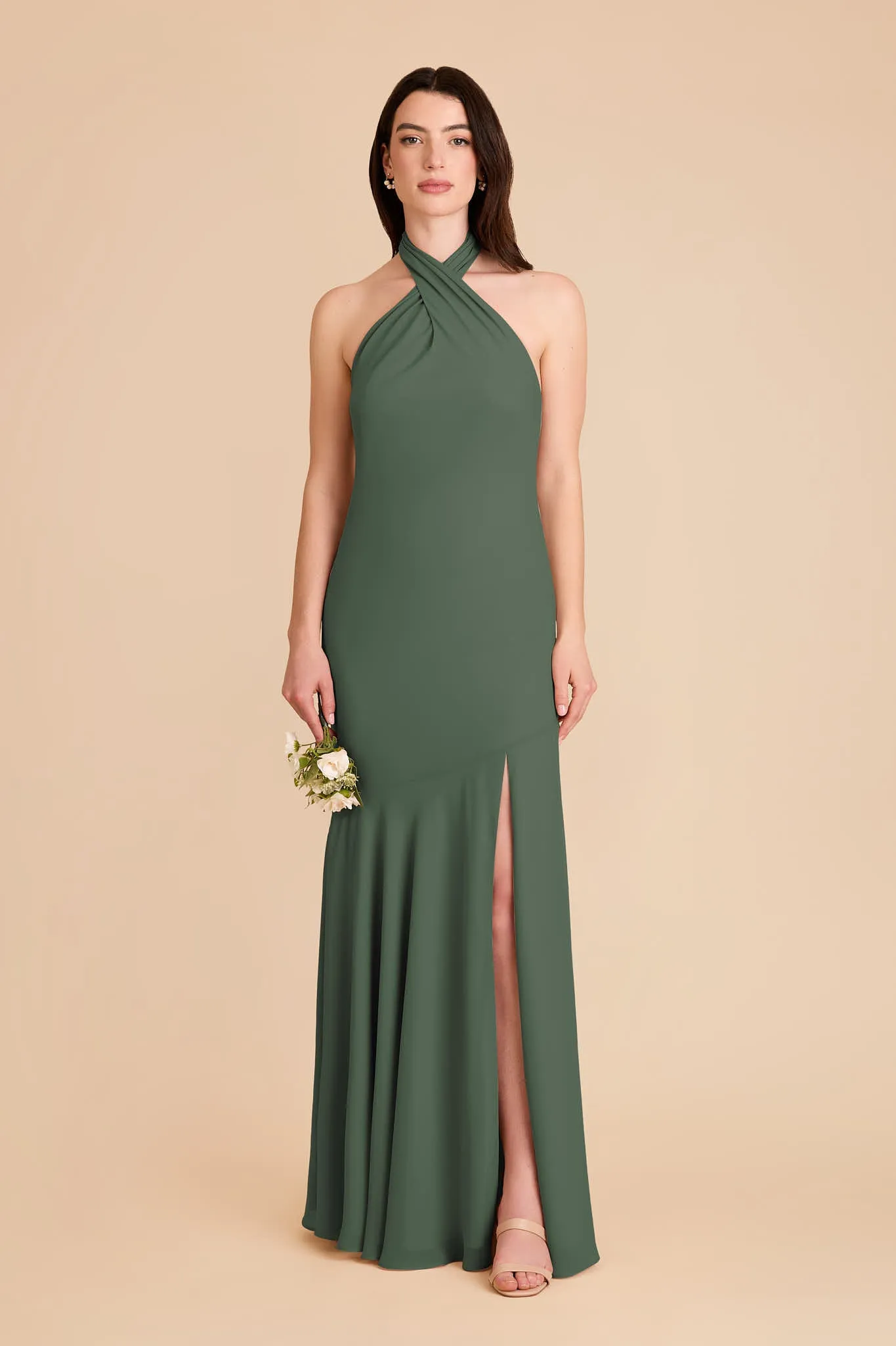 Stephanie Chiffon Dress - Eucalyptus sold by Birdy Grey