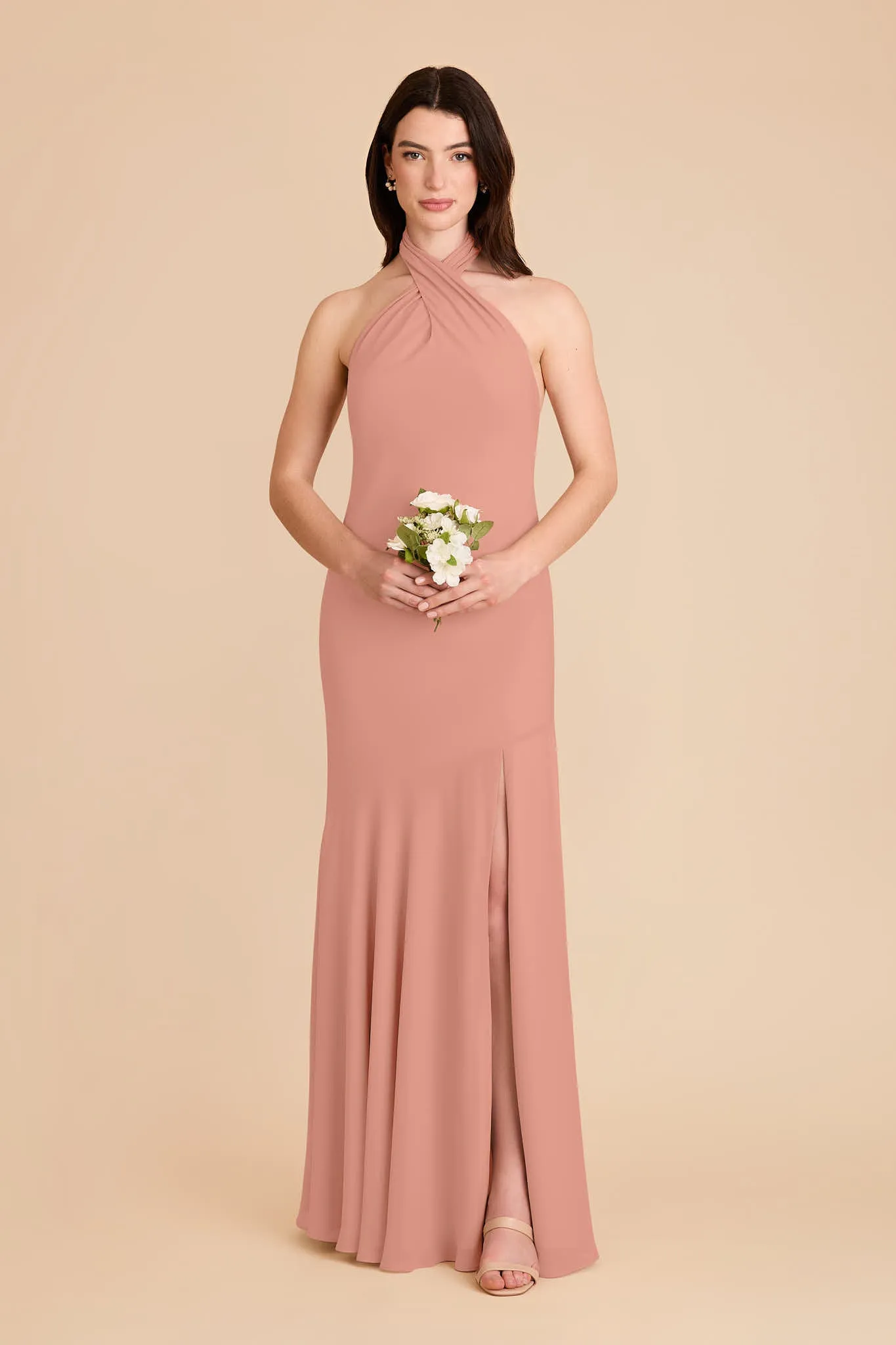 Stephanie Chiffon Dress - Dusty Rose sold by Birdy Grey product image thumbnail 3