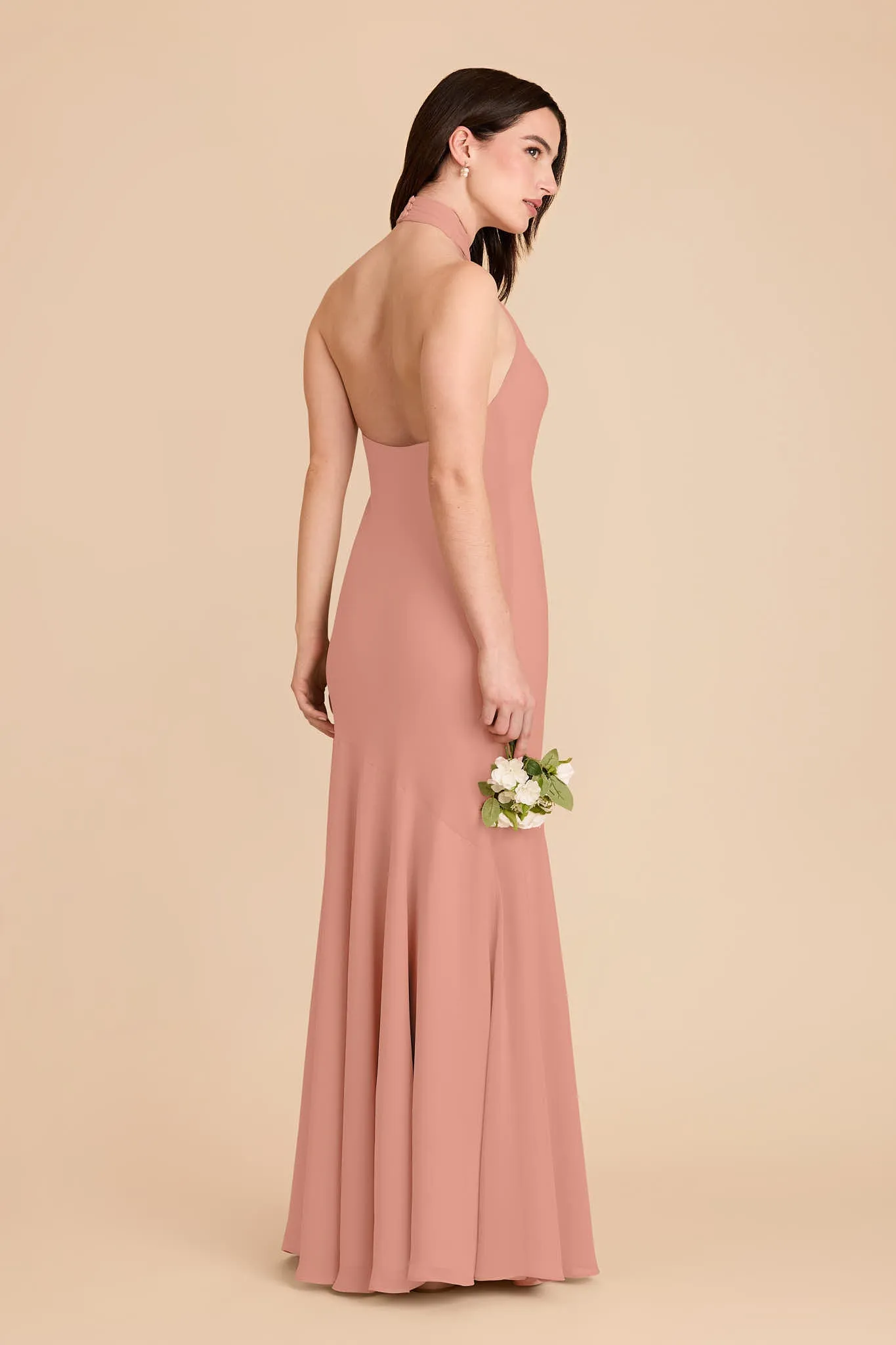 Stephanie Chiffon Dress - Dusty Rose sold by Birdy Grey product image thumbnail 4