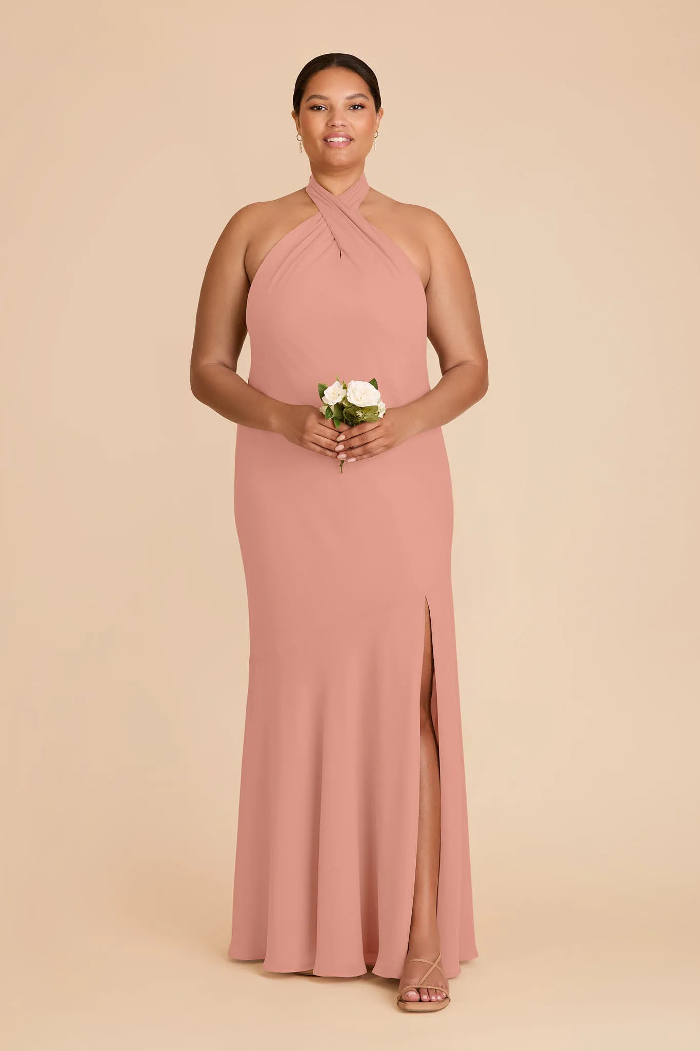 Stephanie Chiffon Dress - Dusty Rose sold by Birdy Grey product image thumbnail 2