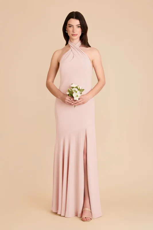 Stephanie Chiffon Dress - Blush Pink sold by Birdy Grey