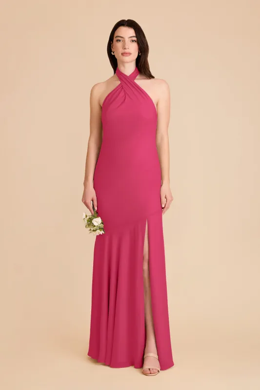 Stephanie Chiffon Dress - Fuchsia sold by Birdy Grey