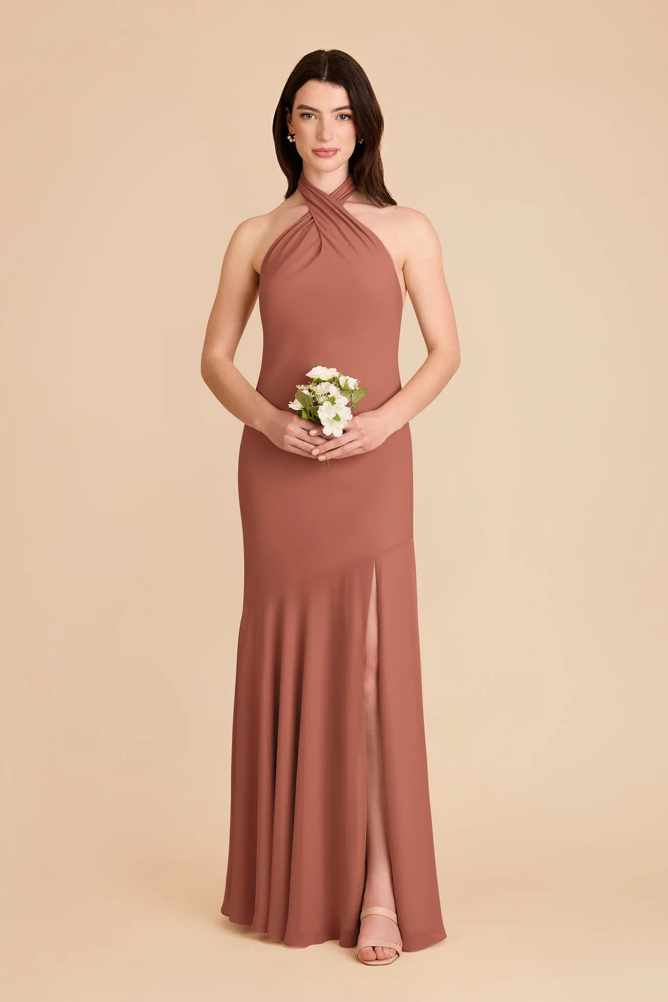 Stephanie Chiffon Dress - Desert Rose sold by Birdy Grey product image thumbnail 5