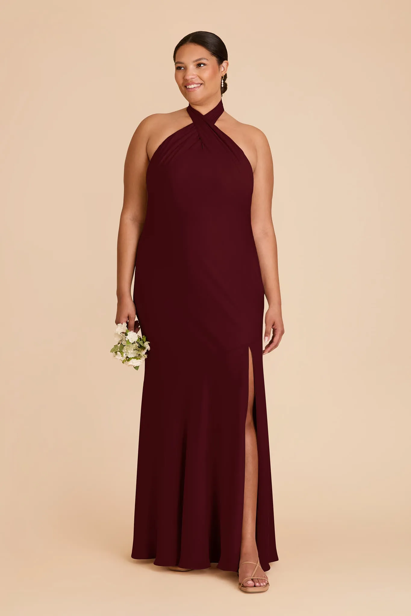 Stephanie Chiffon Dress - Cabernet sold by Birdy Grey product image thumbnail 2