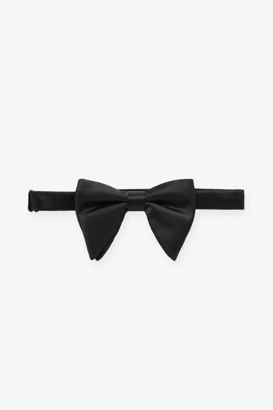 Thomas Oversized Satin Bow Tie - Black sold by Birdy Grey