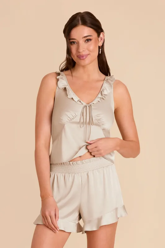 Sutton Satin Cami Set - Neutral Champagne sold by Birdy Grey