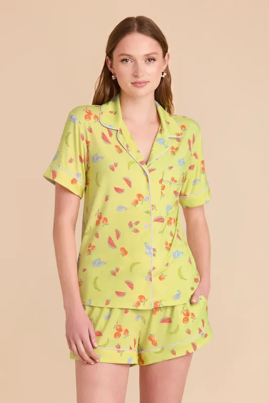 Jonny Print Pajama Set - Lemon Sorbet Tutti Fruitti sold by Birdy Grey