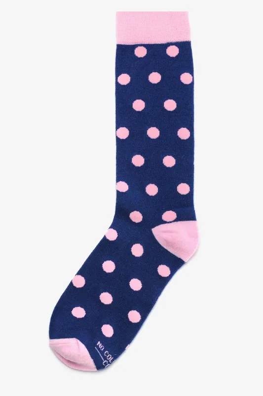 Polka Dot Groomsmen Socks By No Cold Feet - Sapphire Blue sold by Birdy Grey