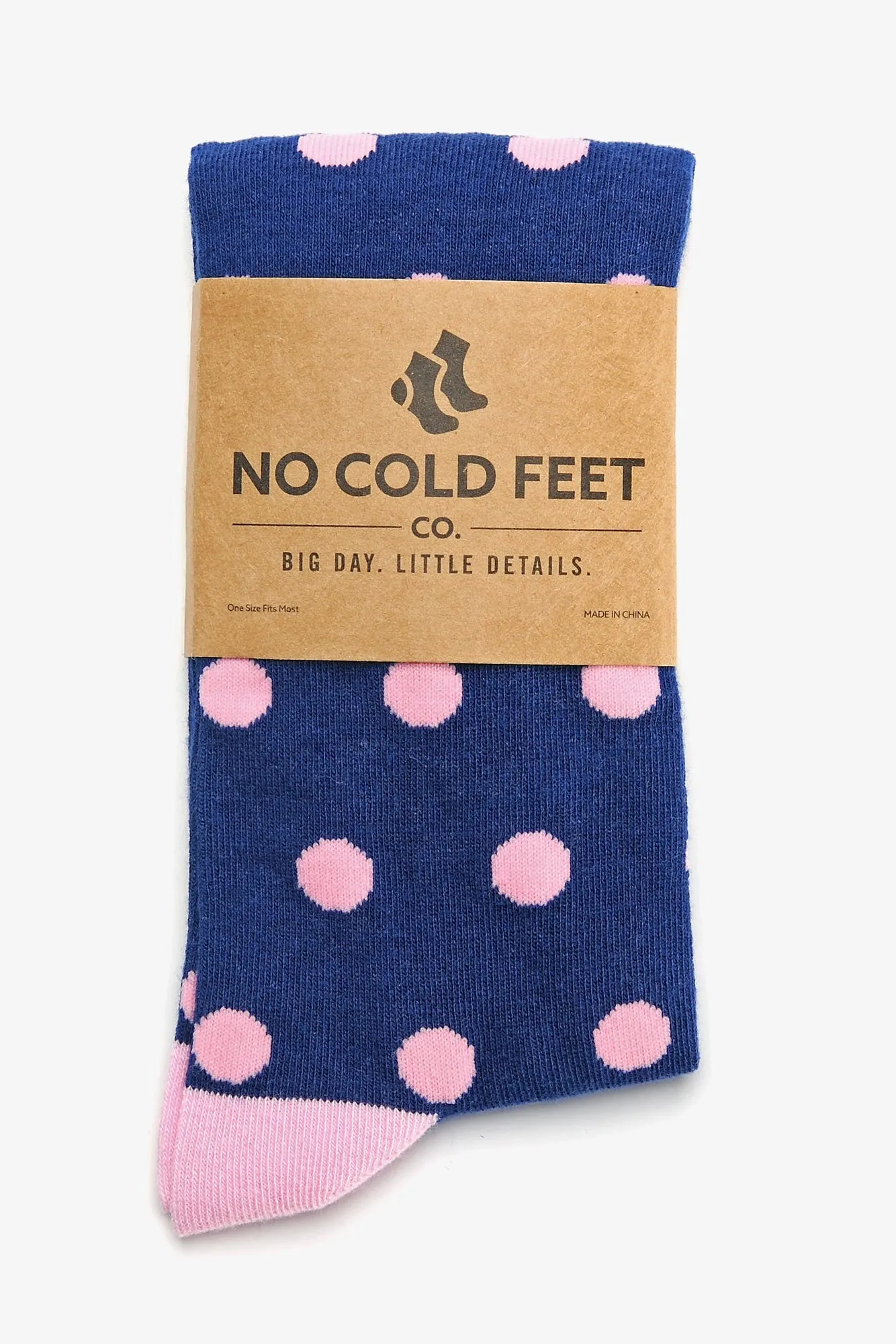 Polka Dot Groomsmen Socks By No Cold Feet - Sapphire Blue sold by Birdy Grey product image thumbnail 2