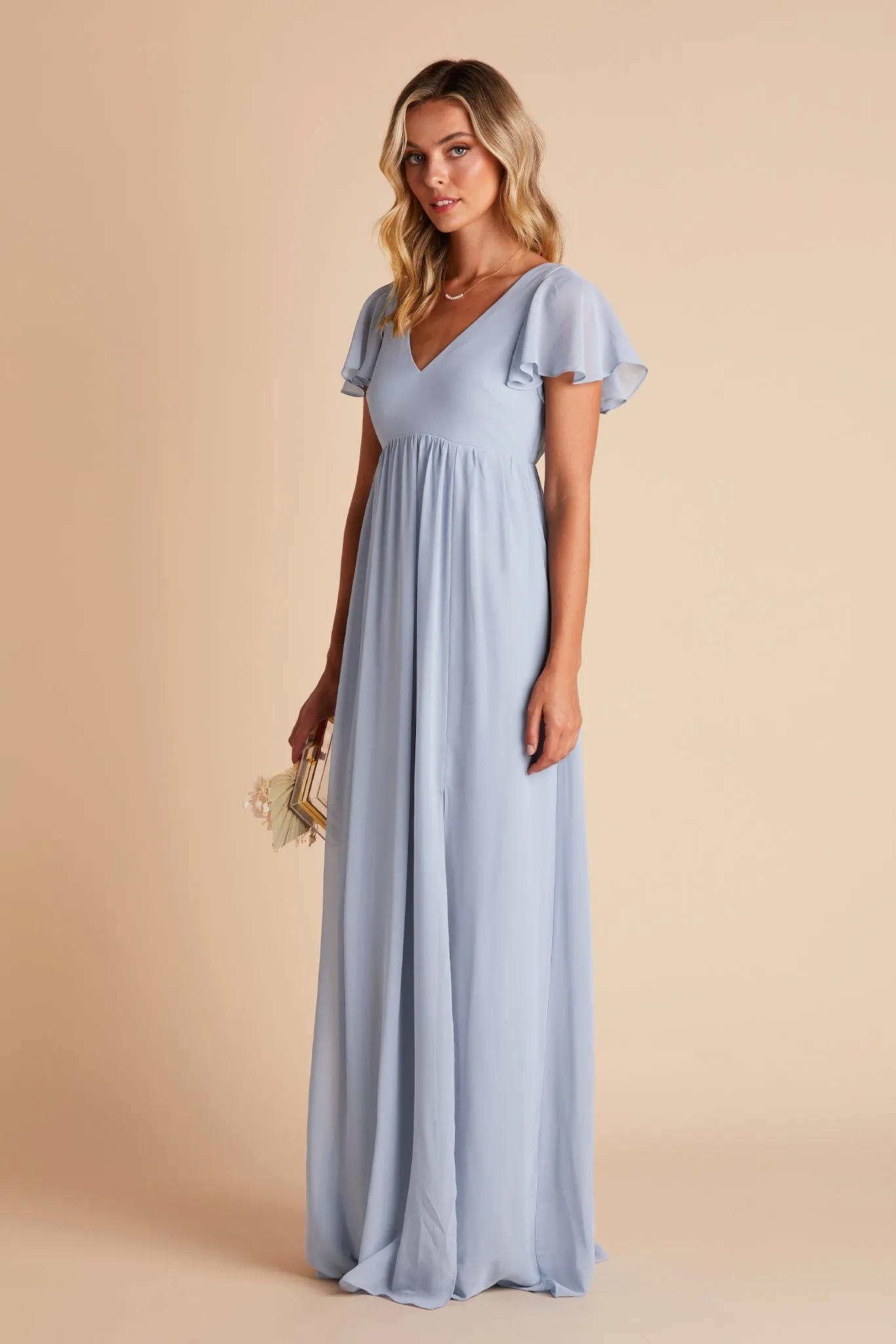 Hannah Empire Dress - Dusty Blue sold by Birdy Grey product image thumbnail 3