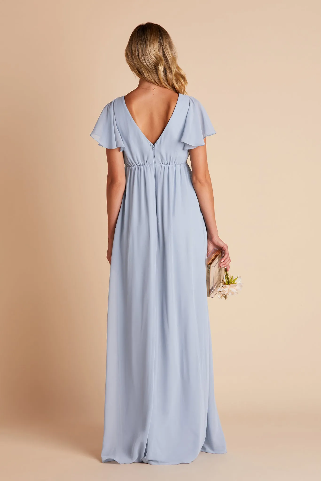 Hannah Empire Dress - Dusty Blue sold by Birdy Grey product image thumbnail 4