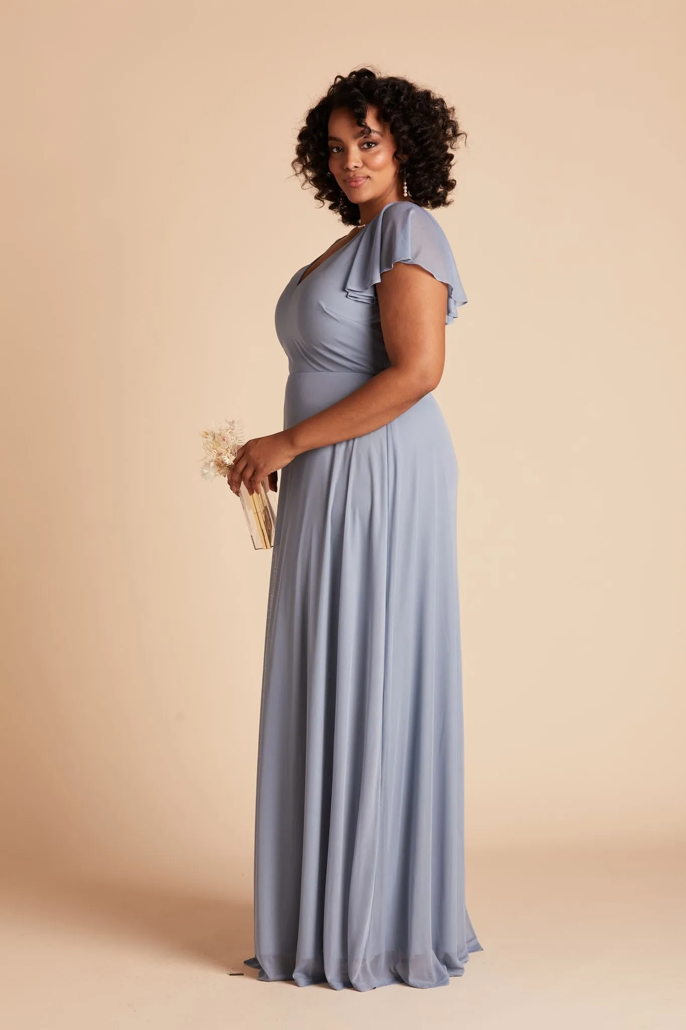 Hannah Empire Dress - Dusty Blue sold by Birdy Grey product image thumbnail 5