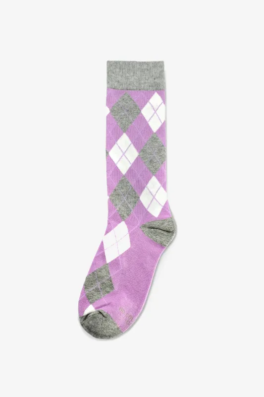 Argyle Groomsmen Socks By No Cold Feet - Purple sold by Birdy Grey