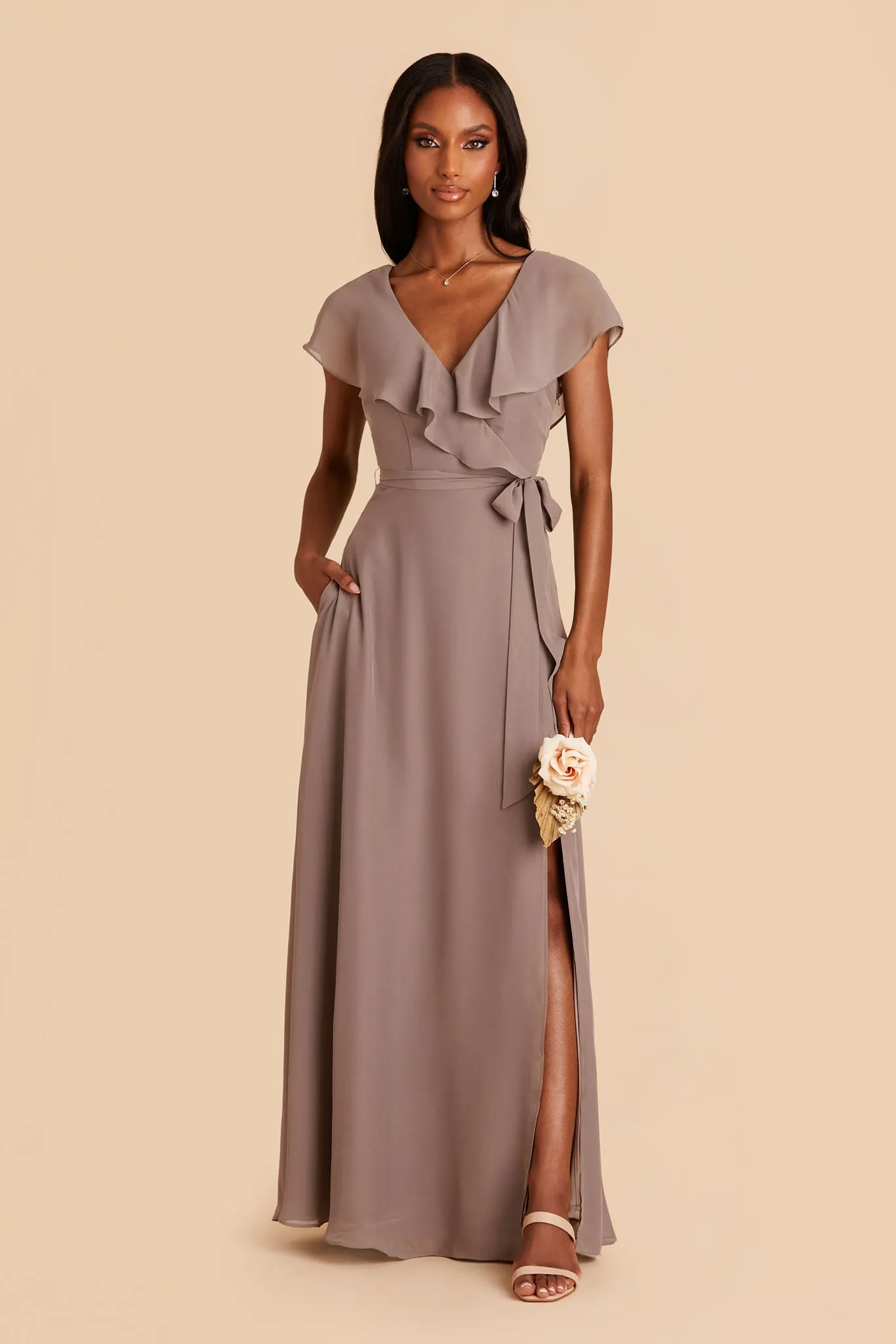 Jackson Chiffon Dress - Toffee sold by Birdy Grey product image thumbnail 3