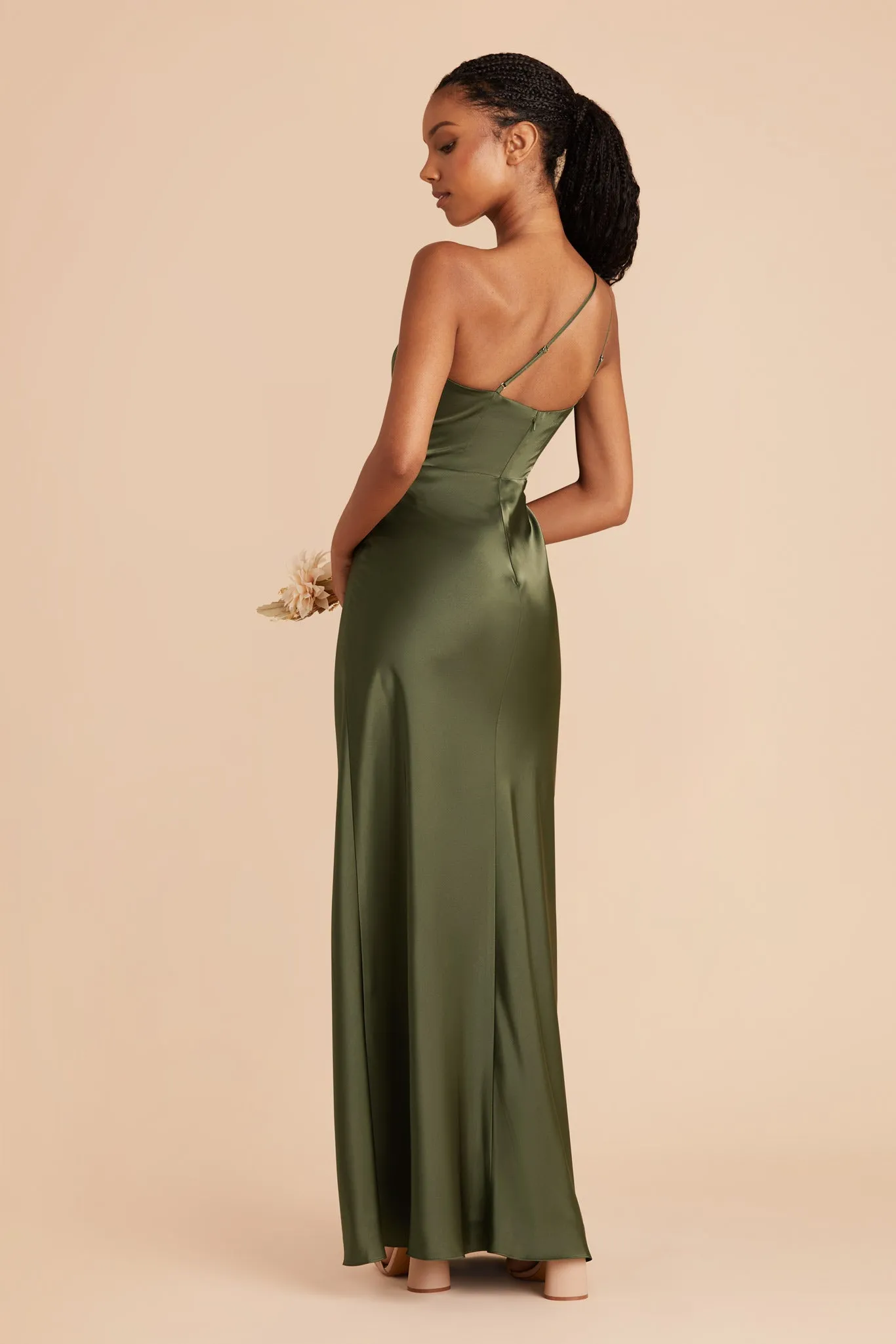 Kensie Matte Satin Dress - Olive sold by Birdy Grey product image thumbnail 4