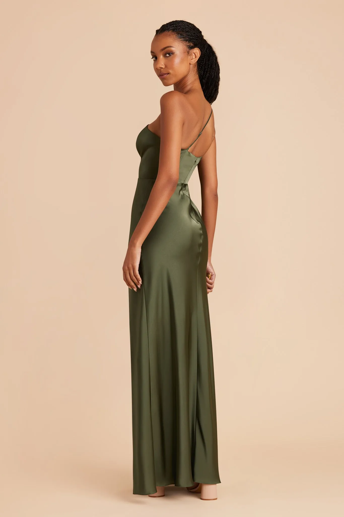 Kensie Matte Satin Dress - Olive sold by Birdy Grey product image thumbnail 5