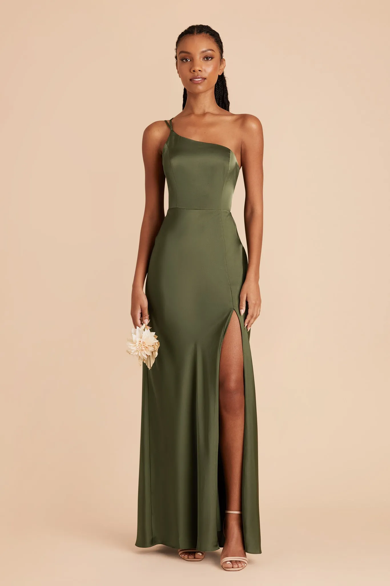 Kensie Matte Satin Dress - Olive sold by Birdy Grey