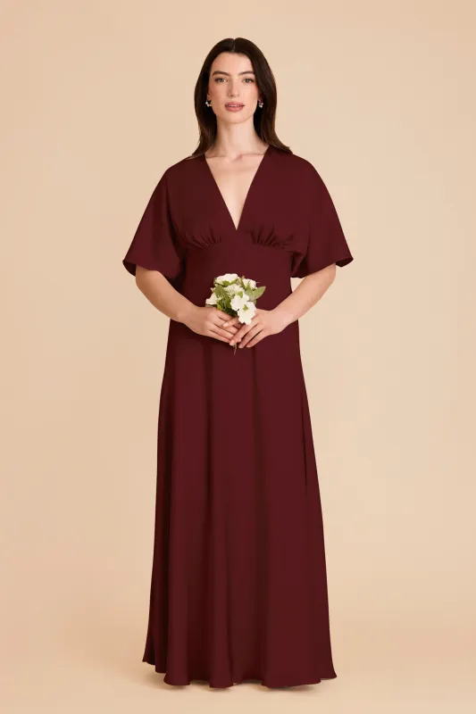 Shyla Matte Satin Dress - Cabernet sold by Birdy Grey