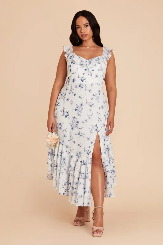 Ginny Chiffon Dress - Blue Le Fleur sold by Birdy Grey