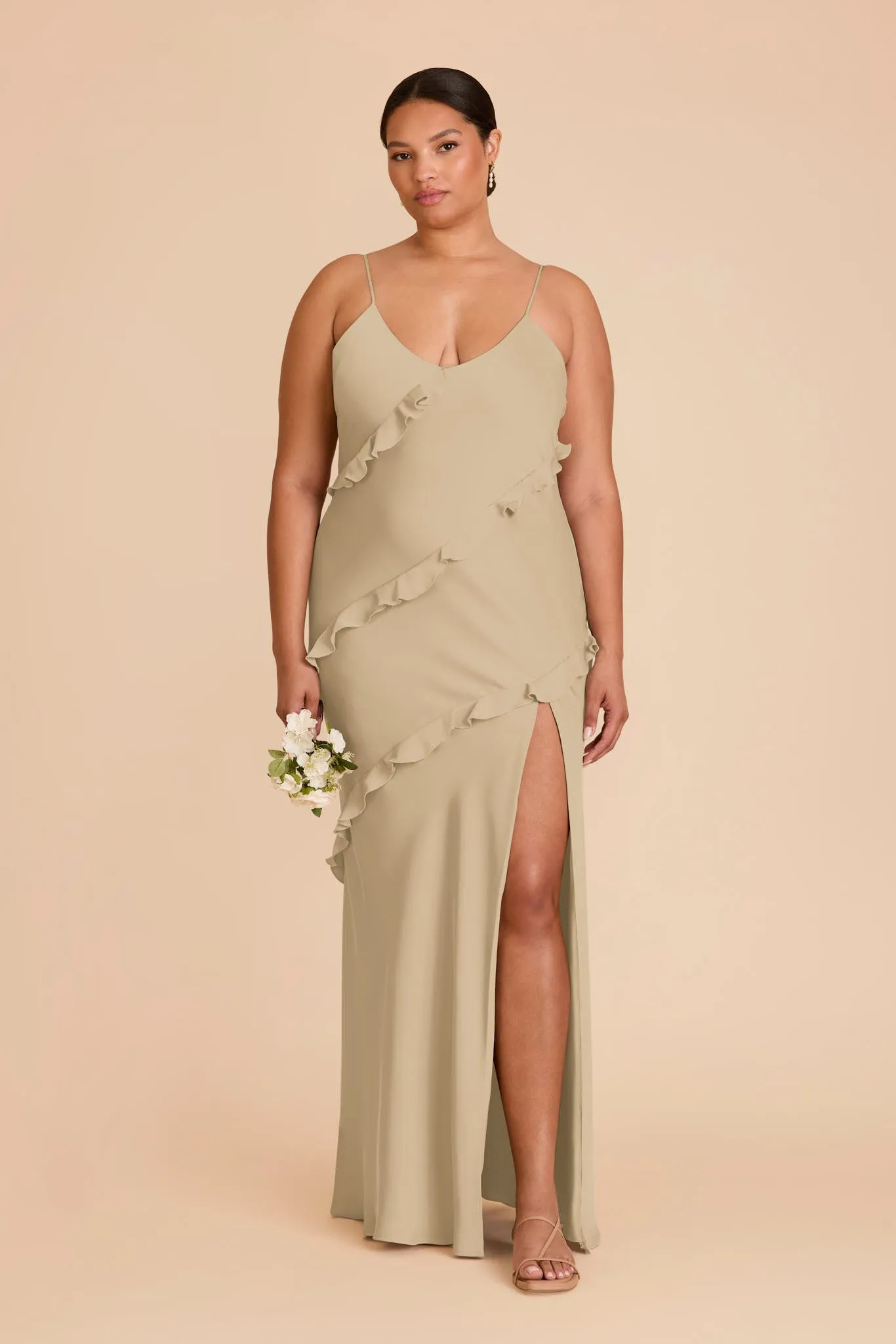 Valentina Matte Satin Dress - Moss Green sold by Birdy Grey product image thumbnail 2